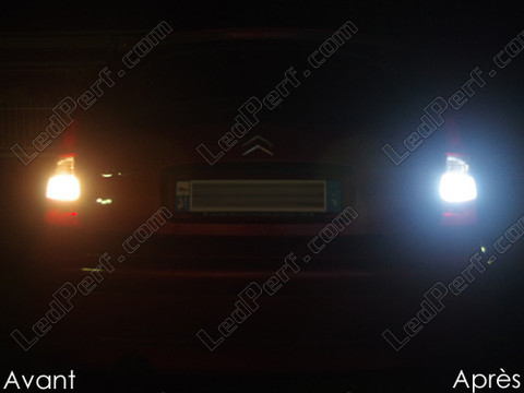 LED Luz de marcha atrás Citroen C3 I antes e depois