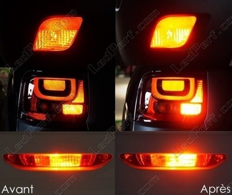 LED Luz de nevoeiro traseira Citroen C5 Aircross antes e depois