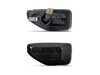 Conector dos piscas laterais dinâmicos pretos fumados LED para Dacia Duster 2