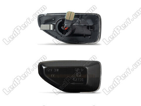 Conector dos piscas laterais dinâmicos pretos fumados LED para Dacia Sandero 2