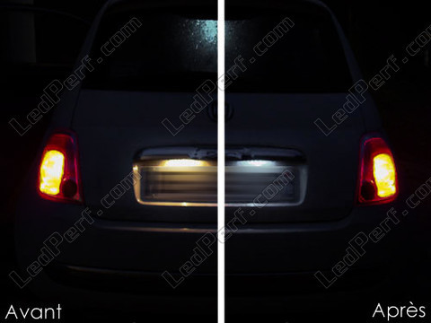LED Chapa de matrícula Fiat 500