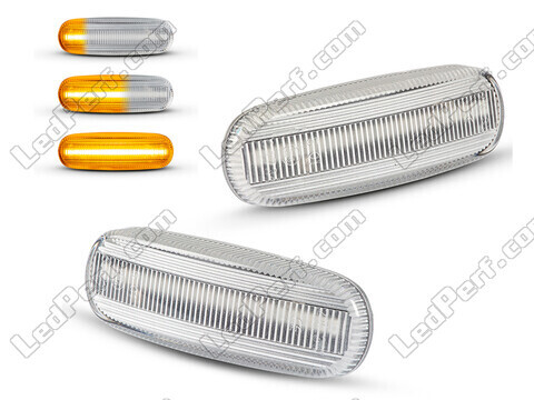 Piscas laterais sequenciais LED para Fiat Doblo II - Versão transparente