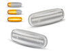 Piscas laterais sequenciais LED para Fiat Doblo - Versão transparente