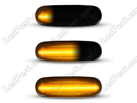 Iluminação dos piscas laterais dinâmicos pretos LED para Fiat Doblo