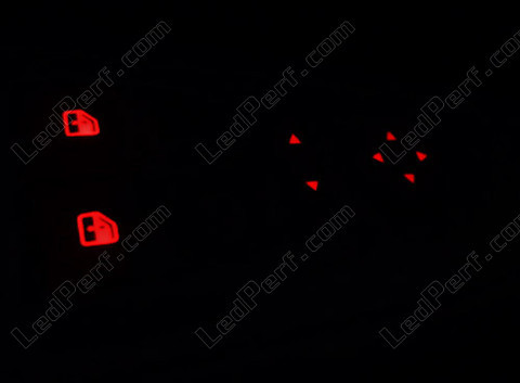 LED Iluminação Botões de elevador de vidros e regulação de retrovisores vermelho fiat Grande Punto Evo