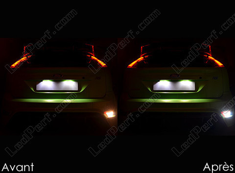 LED Luz de marcha atrás Ford Focus MK2 antes e depois