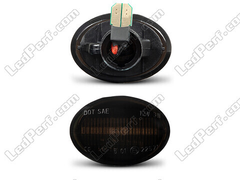 Conector dos piscas laterais dinâmicos pretos fumados LED para Ford Ka II