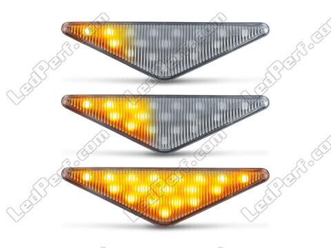 Iluminação dos piscas laterais sequenciais transparentes LED para Ford Mondeo MK3