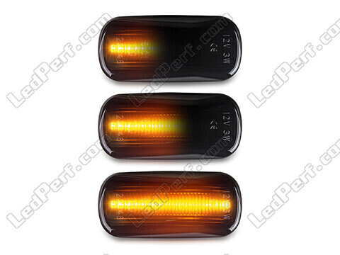Iluminação dos piscas laterais dinâmicos pretos LED para Honda Accord 7G