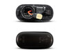 Conector dos piscas laterais dinâmicos pretos fumados LED para Honda Prelude 5G