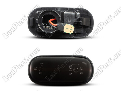 Conector dos piscas laterais dinâmicos pretos fumados LED para Honda Prelude 5G