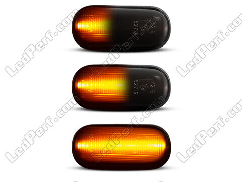 Iluminação dos piscas laterais dinâmicos pretos LED para Honda Prelude 5G