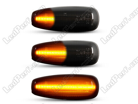 Iluminação dos piscas laterais dinâmicos pretos LED para Hyundai I30 MK1