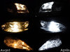 LED Luzes de presença (mínimos) branco xénon Jaguar XF II antes e depois