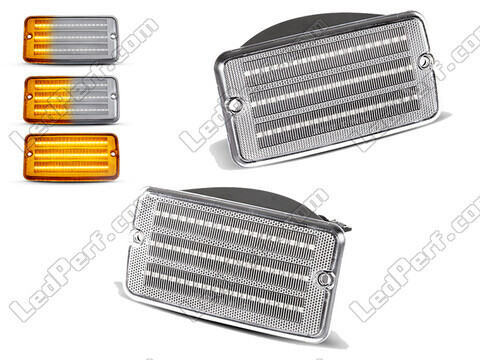 Piscas laterais sequenciais LED para Jeep Wrangler II (TJ) - Versão transparente