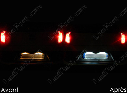 LED Chapa de matrícula Kia Picanto 2 antes e depois