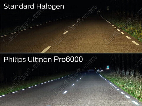 Lâmpadas LED Philips Homologadas para Land Rover Defender versus lâmpadas originais