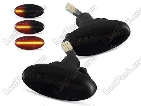 Piscas laterais dinâmicos LED para Mazda 3 1ª fase - Versão preta fumada