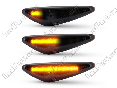 Iluminação dos piscas laterais dinâmicos pretos LED para Mazda 5 2ª fase