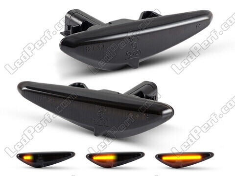 Piscas laterais dinâmicos LED para Mazda 5 2ª fase - Versão preta fumada