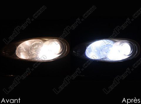 LED Faróis Mazda MX 5 Fase 2 antes e depois