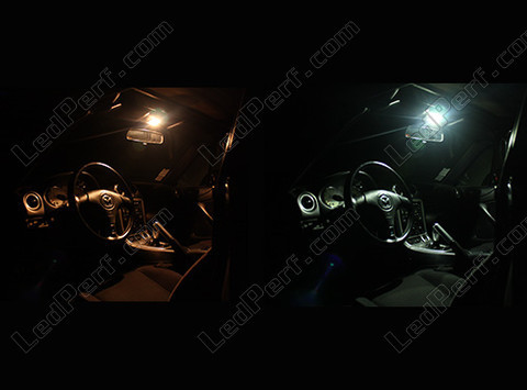 LED Luz de Teto Mazda MX 5 Fase 2 antes e depois