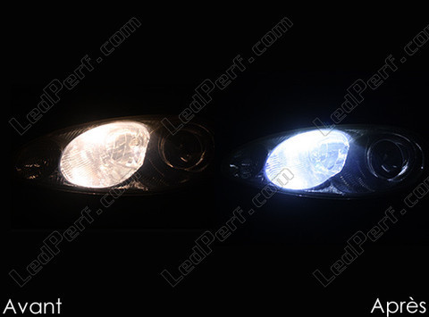 LED Luzes de presença (mínimos) branco xénon Mazda MX 5 Fase 2 antes e depois