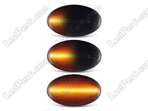 Iluminação dos piscas laterais dinâmicos pretos LED para Mercedes Citan