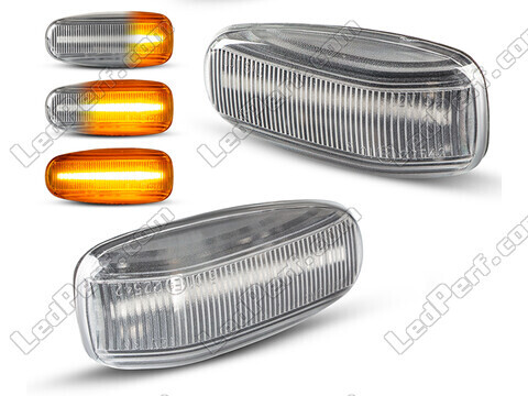 Piscas laterais sequenciais LED para Mercedes CLK (W208) - Versão transparente