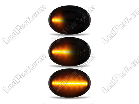 Iluminação dos piscas laterais dinâmicos pretos LED para Mini Cabriolet III (R57)
