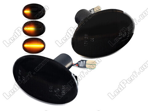 Piscas laterais dinâmicos LED para Mini Cabriolet III (R57) - Versão preta fumada