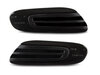 Vista frontal dos piscas laterais dinâmicos LED para Mini Cabriolet IV (F57) - Cor preta fumada