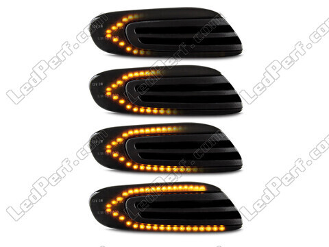 Iluminação dos piscas laterais dinâmicos pretos LED para Mini Cabriolet IV (F57)