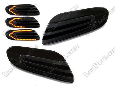Piscas laterais dinâmicos LED para Mini Cabriolet IV (F57) - Versão preta fumada
