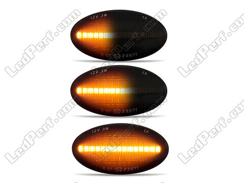Iluminação dos piscas laterais dinâmicos pretos LED para Mini Cooper II (R50 / R53)