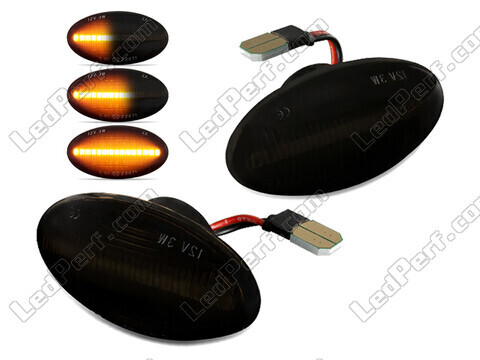 Piscas laterais dinâmicos LED para Mini Cooper II (R50 / R53) - Versão preta fumada