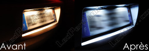 LED Chapa de matrícula Mitsubishi Space star antes e depois