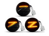 Iluminação dos piscas laterais dinâmicos pretos LED para Nissan 370Z