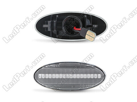 Conectores dos piscas laterais sequenciais LED para Nissan Leaf - versão transparente