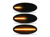 Iluminação dos piscas laterais dinâmicos pretos LED para Nissan Micra IV