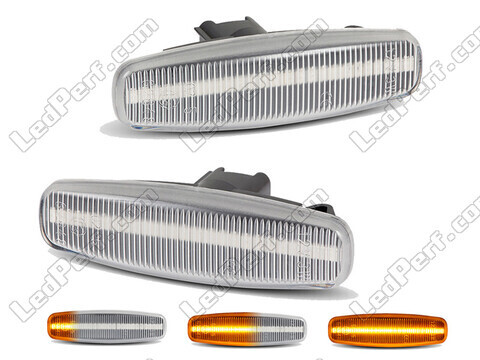 Piscas laterais sequenciais LED para Nissan Murano II - Versão transparente