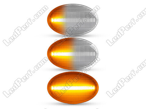 Iluminação dos piscas laterais sequenciais transparentes LED para Opel Astra F