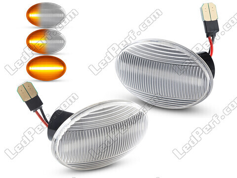 Piscas laterais sequenciais LED para Opel Combo B - Versão transparente