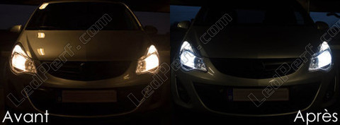 LED Luzes de cruzamento (médios) Opel Corsa D