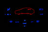 LED azul e vermelho Climatização Peugeot 206 (>10/2002) Multiplex