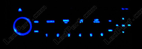 LED Autorrádio RD4 azul Peugeot 207