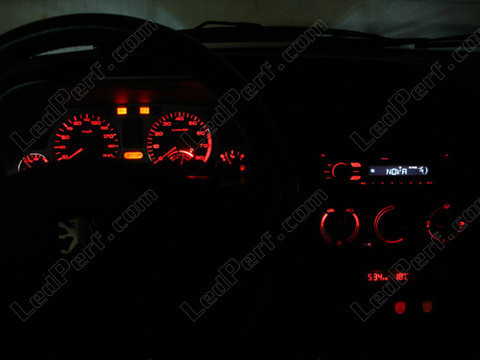 LED Painel de instrumentos Vermelho Peugeot 306