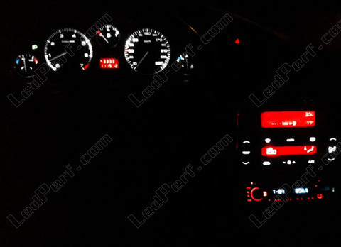 LED Iluminação Consola central branco e vermelho Peugeot 406