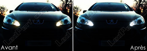 LED Luzes de presença (mínimos) branco xénon Peugeot 407