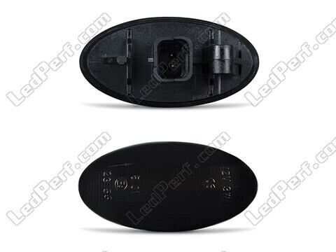 Conector dos piscas laterais dinâmicos pretos fumados LED para Peugeot Expert II